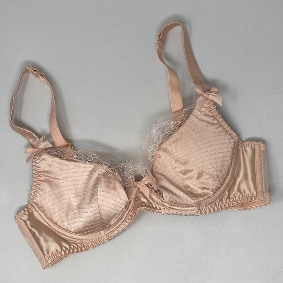 Agent Provocateur Helene Peach Silk Bra 34B - Picture 9 of 16